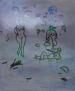 Le Bain, 2019, oil on canvas, 180✕150 cm 