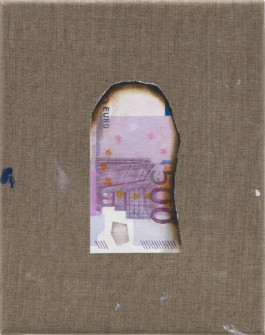 Untitled (Asche), 2014, acrylics on canvas, 30✕20 cm 