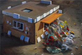 Kioskübergabe, 2011, oil on canvas, 80✕120 cm 