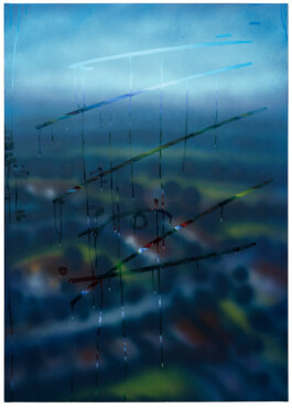 WP, 2023, acrylics, oil and resin on canvas, 140 x 100 cm 